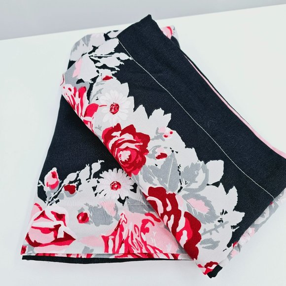 Betsey Johnson King Pillow Shams Two Piece Grey Pink White Floral Rose Polyester - Picture 3 of 10